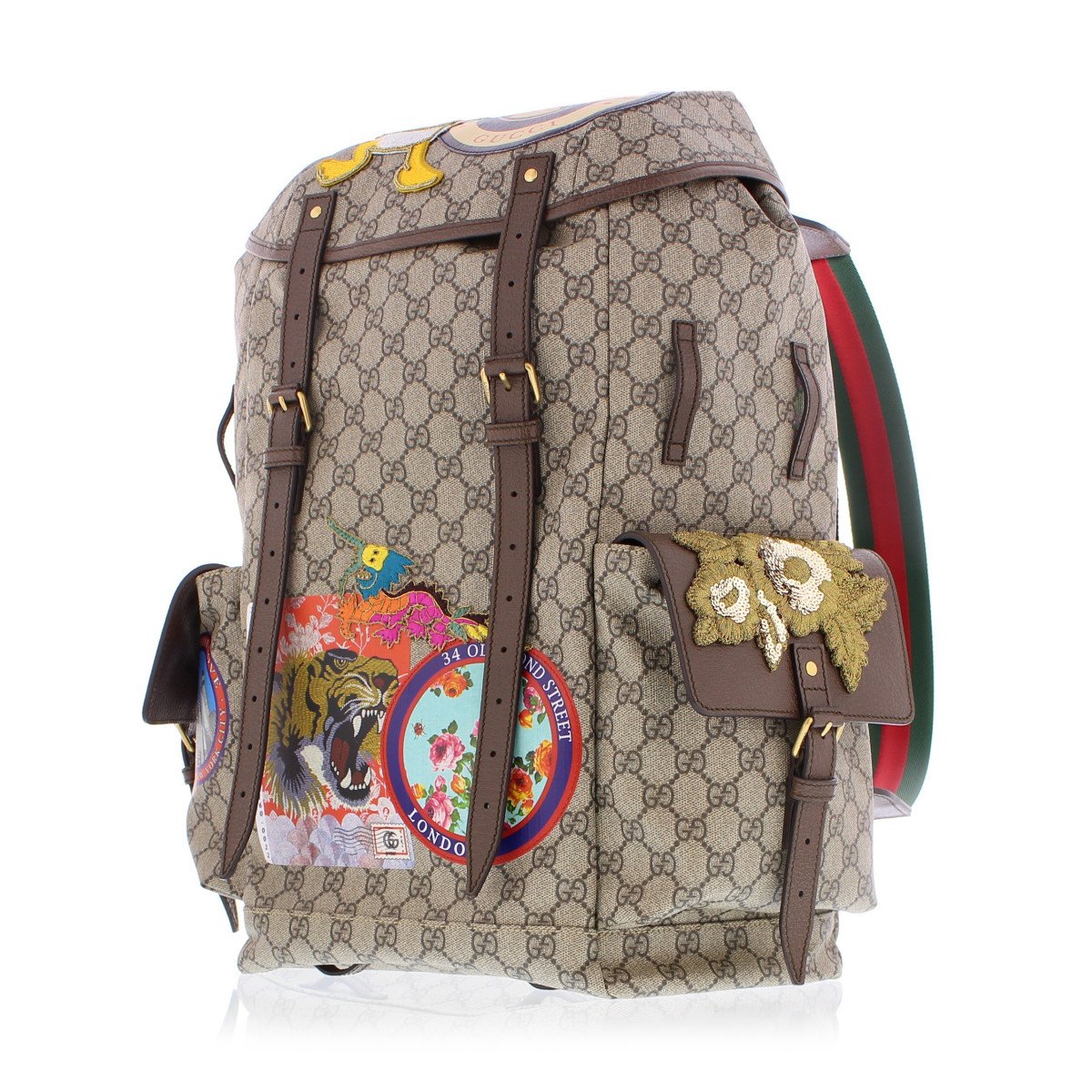 gucci patch backpack